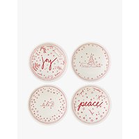 ED Ellen DeGeneres for Royal Doulton Christmas Accent Bowls, Set of 4, White/Red, 14cm - ED Ellen DeGeneres for Royal Doulton Christmas Accent Bowls, Set of 4, White/Red, 14cm -
